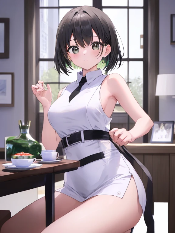 (​masterpiece:2.0), (top-quality:2.0), (white Tube top extremely short length dress made by towel:1.5), (perfect exposed shoulders:1.5), (perfect exposed nape:1.5), (super sexypose:1.5), (blushed face:1.3), (barechested:1.3), (realistic:1.5), 1 , precise small hands, Embarrassed look, light smile, extremely cute girl, innocent face, young face, Clear eyes, Shining eyes, shoulder is visible, small breast, thigh is visible, No pubic hair, The beautiful skin, ultra-definition, Top resolution, japan high school student, brown hair, Camel petals, wet,