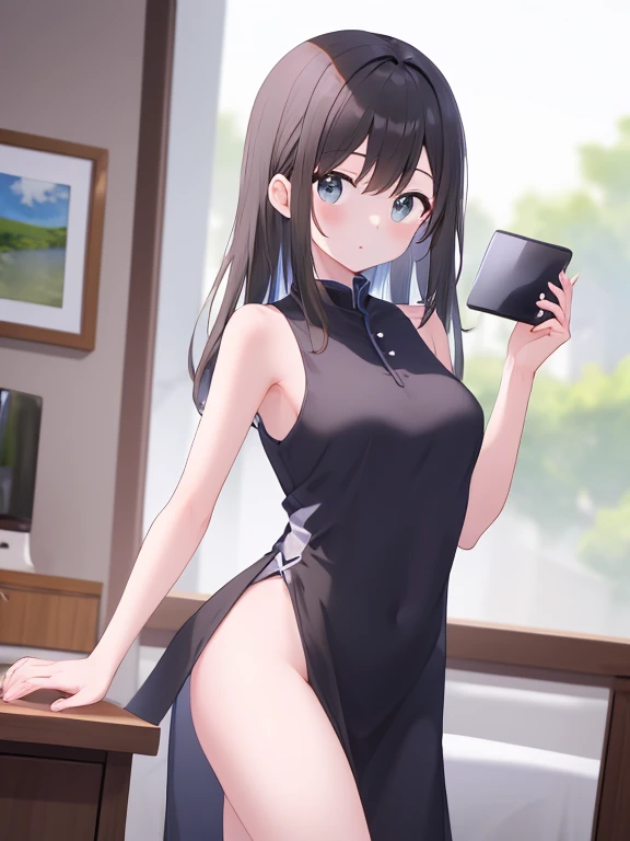 (((ultra detailed, The best quality, 8k, HDR, naked girl))), ((small pussy))