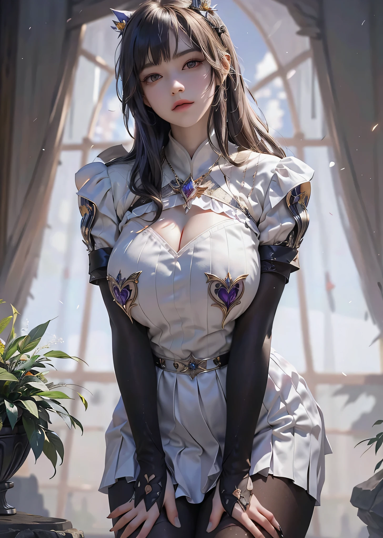 ((highest quality, 8K, masterpiece :1.3)),Ultra detailed face, 1 adult female,Galewon,GRANBLUE FANTASY,Voluptuous body,Large Breasts,,NSFW,Dynamic pose,Close ~ eyes,Skin radiance,Wet body,lighting