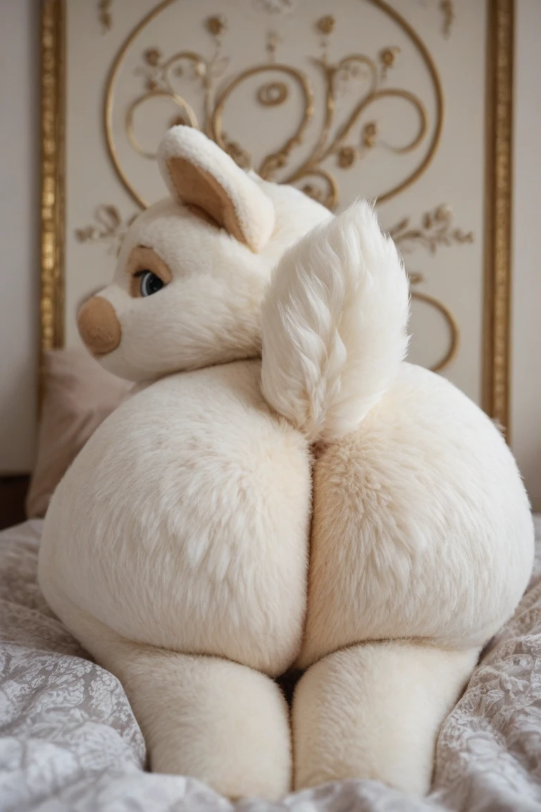 White mare unicorn with sore vagina and inverted anus
