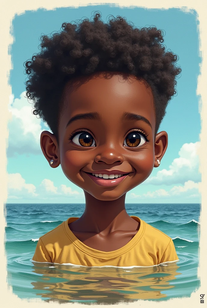 blue ocean eyes, black baby.
