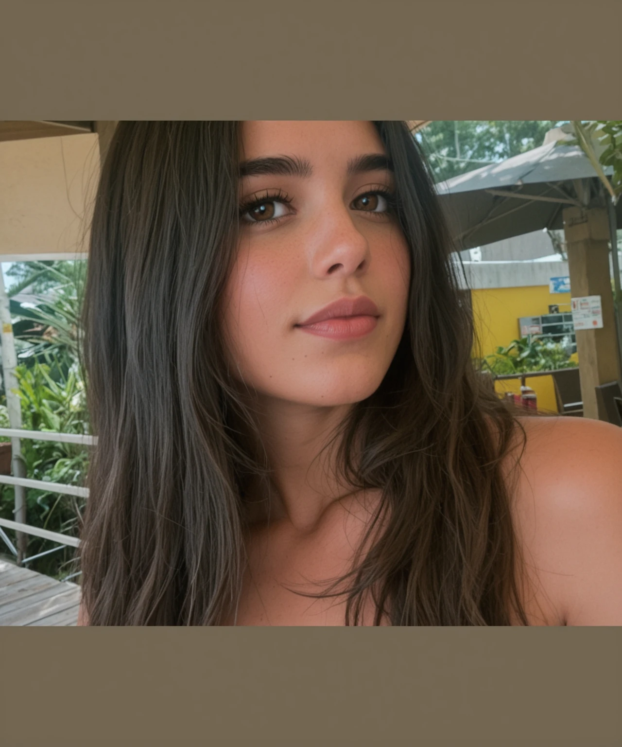 Foto RAW em sequencia, uma foto de uma adolescente 20anos, ((selfie da parte superior do corpo, feliz)), rosto detalhado, planos de fundo detalhados pouco desfocados, luzes naturais, HDR, foto realista, foto profissional, flerte com o espectador, visual sexy, fotorrealista, Linda, pele natural, 8k UHD, alta qualidade, filmic grain, Fujifilm XT3