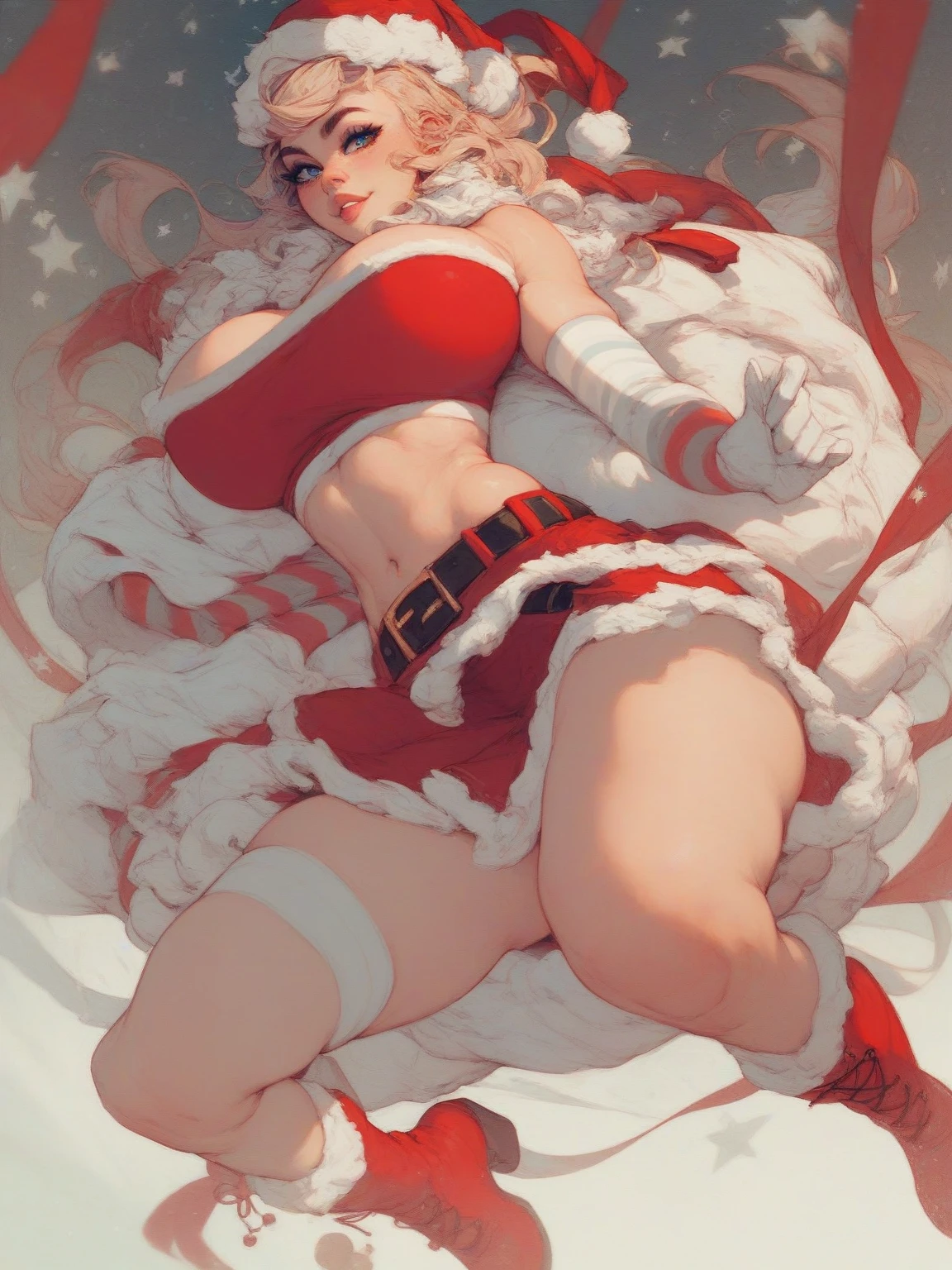 cute girl, Santa Clause 🍑⭕🖕🔥🔞