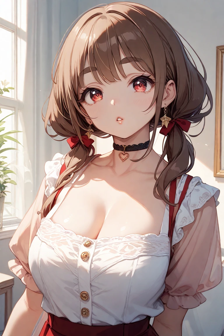 (masutepiece, Best Quality: 1.4), (max resolution: 1.2), (Ultra HDTV: 1.2), cinematric light, 8K resolution, Detailed eyes and skin, detailed facial features, Perfect limbs, Perfect fingers, Anatomically accurate body, Fingers in natural shape, Realistic texture, (The focus is on the entire upper body:1.7), (28 year old), (Beautiful kimono, beautiful kimonos:1.3), (Mature Pose:1.1), Perfect Style, (Beautiful face, kawaii eyes, Clear eyes, realisticeyes), acurate, Anatomically correct, Highly detailed face and skin texture, Detailed eyes, Double eyelids, Thin eyebrows, Glitter Eyeliner: 1, Natural cheeks, Glossy skin, Fair skin: 1.2, (Glossy lips: 1.4), (Shy look: 1.2), (#Slim waist), Full body like:1.8, (red blush, embarrassed from:1.1), (shiny lips: 1.1), (large full breasts:1.7), red blush, Neat and clean woman, ((25-years old)), person flowing diagonally, Brown hair, curlyhair, Fetishes, Lustrous hair), (Cute hair ornament),