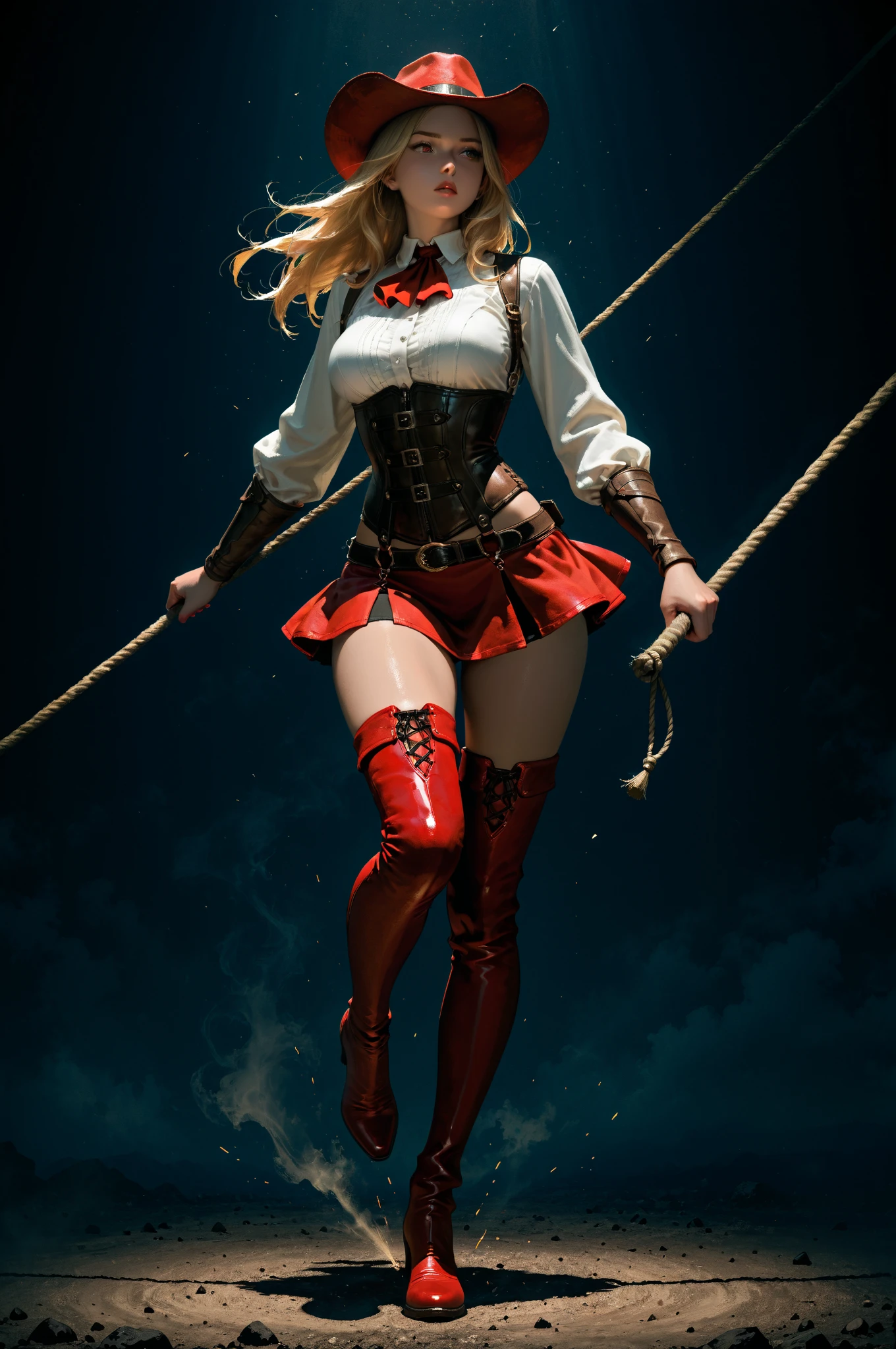 margot robbie as a gorgeous Harley Quinn standing on sand wind in the hair