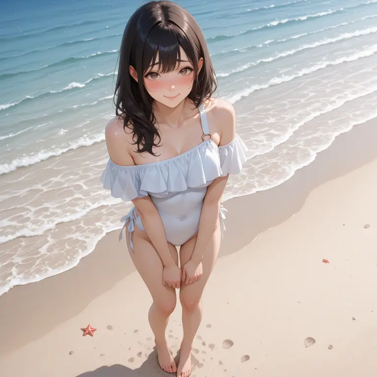 ((Masterpiece)), ((best quality)), (Realistic:1.3), (RAW photo:1.2),(High Definition:1.3), (Professional Photography:1.2), ((12 years old)), wide shot, (morning), Very messy medium hair, (slightly exposed naked small breast), Beautiful collarbone, cute naked nipples, naked Slender body, (sit down), Sweaty skin, (grin), Textured skin, Cat ears, Pale brown hair, Cute Beautiful Girl, BREAK, ((best quality)), (rusty and dirty Collapsed hut), (View of the sea and slums),