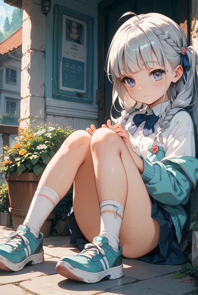 The cute white silk loli jade foot temptation
