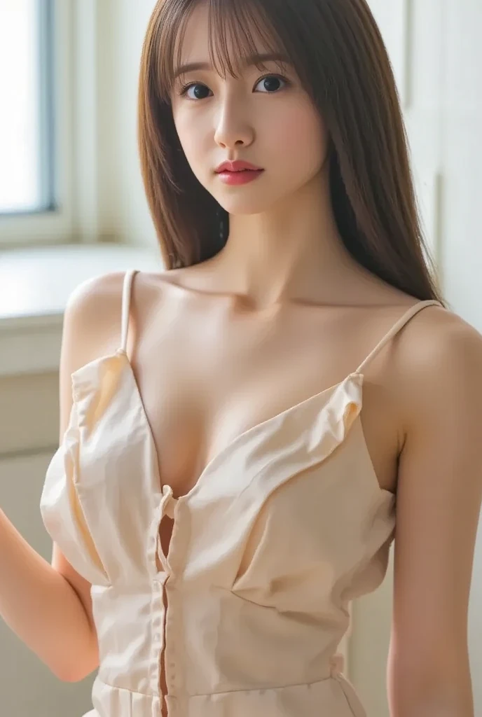 street,(Keisan:1.5), close up, masterpiece, best quality, original photo, realistic, face, big breasts, pink gauze slip dress, incredibly ridiculous, beautiful girl, cute, light yellow long hair, short suspenders, depth of field, high resolution, hyperdetail, fine detail, very detailed, very detailed eyes and face, sharp pupils, realistic pupils, sharp focus, cinematic lighting,