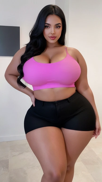 a woman standing in front of a stone wall, lorena avarez, alanis guillen, marischa becker, no clothes, full body shot close up, photograph of a techwear woman, beautiful girl, big ass, bbw, thick, thick thighs, wide hips, bbw, big , falling out the side, thick nipples, large areola, filipina, cute, chubby stomach, nipples poking out, tan skin, from front, muffin top, thick belly, oily, naked, no clothes