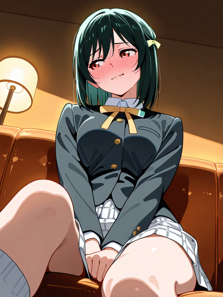(pixel perfect, perfect detail)), 1 girl, fubuki, Beautuful Women, original outfit, gazing at viewer, tshirts, cloused mouth, (Kale), sitting down, legs spread open, (kitten:1.2), witheout panties, wild elevator, (arms behind the back:1.1), (work of art:1.2), best qualityer, super ultra high resolution, unity wallpaper 8k, (illustration:0.8), (beautiful detailed eyes:1.6), extreme detailed face, perfect lighting, extremely detailed CG, (perfect hands, Perfect Anatomia),