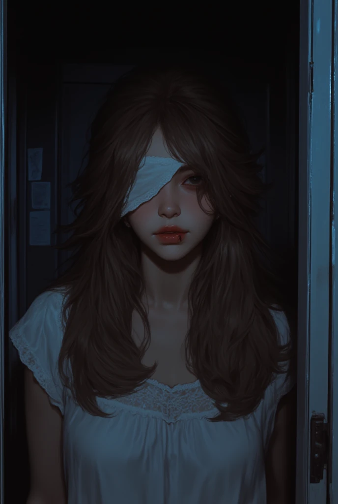 (cartoon, anime_style), (a view of) a 1girl crying, Blouse (through a keyhole),
 <lora:keyhole_spy_pony:0.7>  <lora:NoctFlatStyleV2:1>