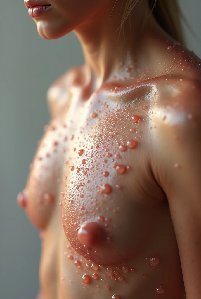 A beautiful nude girl, perfect body, armpits visible, no bra, no clothes, highly detailed, female anatomy, realistic skin texture, hyper realistic, photorealistic, 8k, high resolution, masterpiece, cinematic lighting, chiaroscuro, dramatic shadows, warm color palette