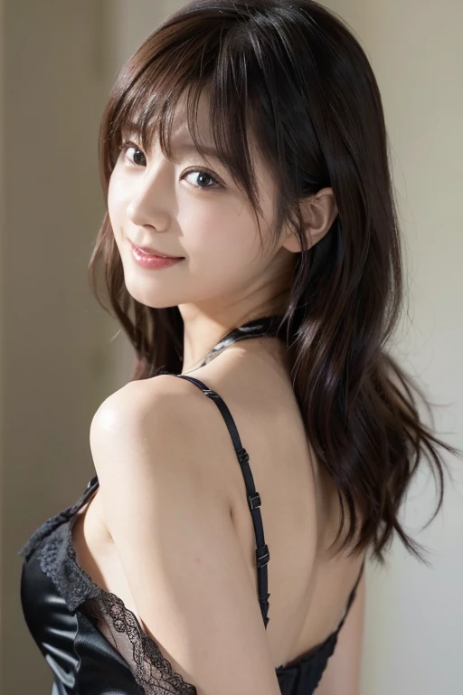 Highest quality, (beautiful)、Micro Bikini、Soft 、smile、Shooting from behind diagonally