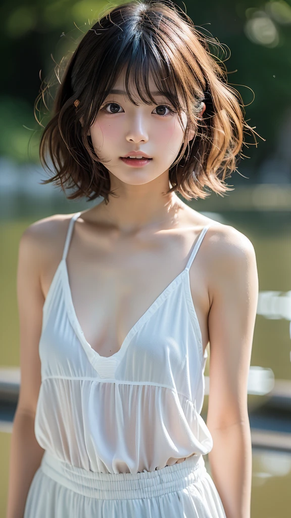 16 year old girl, very thin fabric, Men's Shirt, No panties, No bra, ((wet state)), Natural light, highest quality, masterpiece, ulzzang-6500-v1.1, (Raw photo: 1.2), (photorealistic: 1.4), (See-through:1.3), very delicate and beautiful, Very detailed CG, unity, 8k wallpaper, wonderful, small details, masterpiece, highest quality, Highly detailed CG Unity 8k wallpaper, absurd, incredibly absurd, huge file size, Super detailed, High resolution, very detailed, beautiful detailed girl, very detailed eyes and face, fine and beautiful eyes, (Raw photo, highest quality), (realistic, photorealistic: 1.3), light shines on your face, (((layered haircut, big: 1.2)),