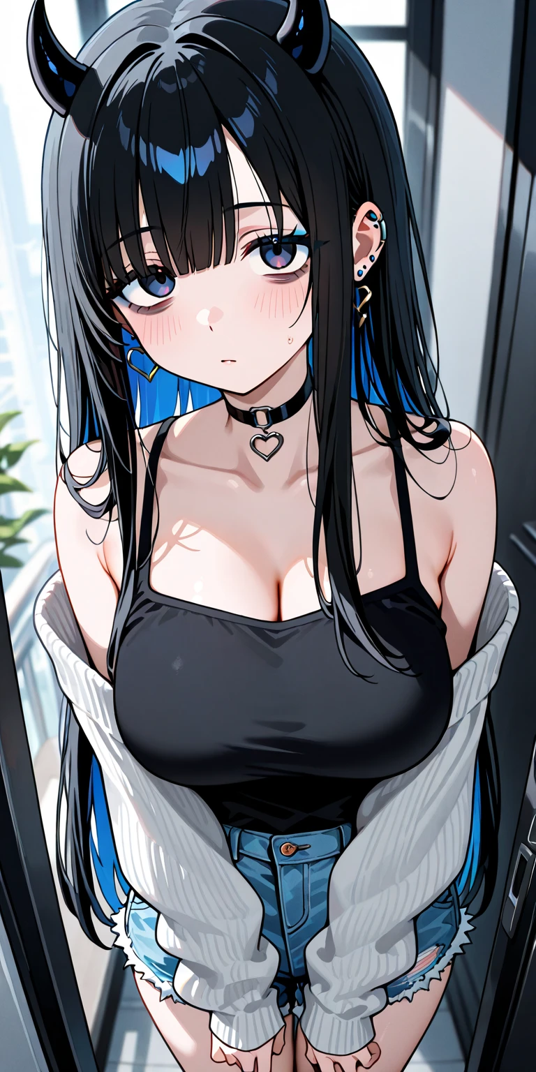 Chisato Tsugayagawa, 1 Girl, Solitary, Glasses, 绿Eye, long hair,Silky skin,naked apron, Full Hand, whole body, whole body图片,Cleavage,clavicle, 1 girl, 25 years old,Young women,beautiful Finger,beautiful long legs,beautiful body,beautiful Nose,beautiful character design, perfect Eye, perfect Face,expressive Eye,Perfect balance, looking at the audience,(Focus on her Face),shut up, (Innocent_大Target_Eye:1.0),Light_Smile, Official Art,Very detailed CG unity 8k wallpaper, Perfect lighting,rich and colorful, bright_front_Face_Lighting,有Light澤的皮膚, (masterpiece:1.0),(the best_quality:1.0), Ultra-high resolution,4k,Very detailed, photography, 8K, HDR, high resolution, absurd:1.2, Kodak Portrait 400, Film Grain, Blurred background, Bokeh:1.2, 镜头Light晕, (Full of energy_color:1.2),Professional photographer, (beautiful,Target_Chest:1.3), (beautiful_Face:1.5),(narrow_waist),Smile, Happy