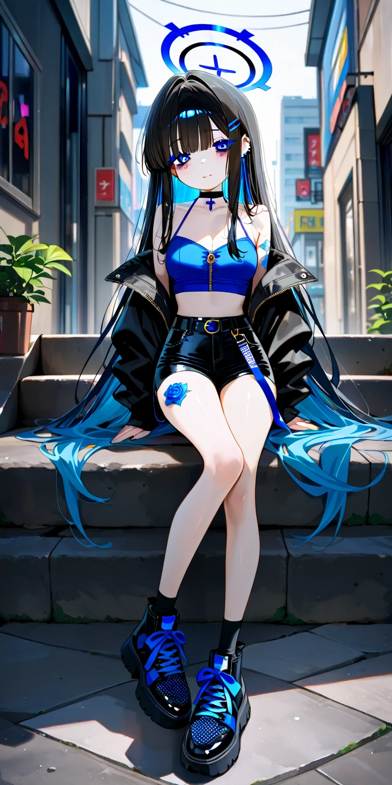 long hair，thin，，Clarity，high-definition，big eyes，Blue Eyes，Facing the audience，beauty，Extremely high image quality，超Clarity的画面，modern style，Long boots，Sleeveless sweater