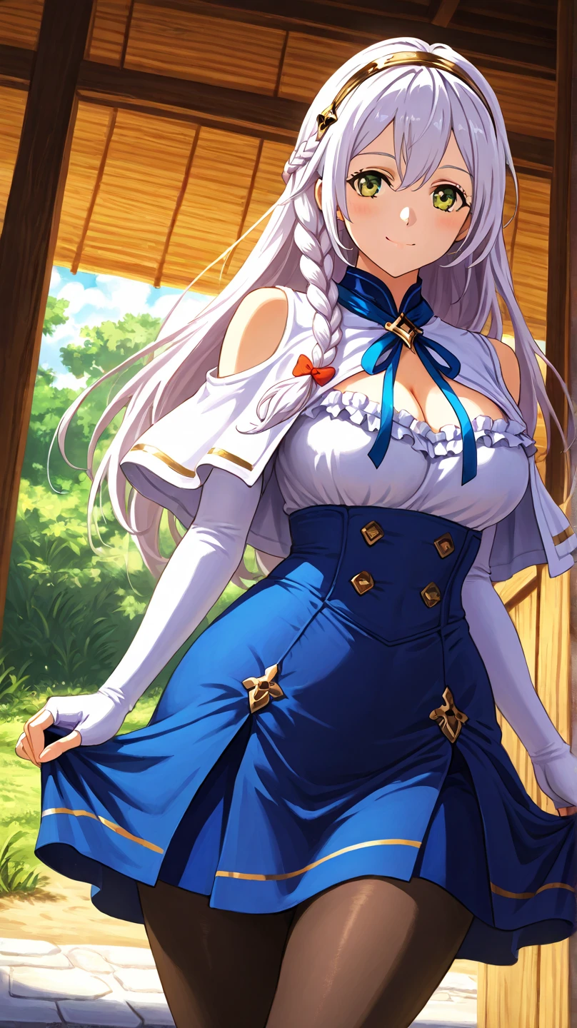 Anime - Illustration of a woman's style wearing a short skirt and top, Huge highly detailed photos, Surreal school girl, Giants' Art, Photorealistic rendering of an anime girl, a Surreal school girl, , Detailed digital anime art, Enchanting anime girl, Biomechanical , Azur Lane Style, Anime CG Soft Art, Highly detailed anime、Camel Toe、Giant tit、Nipple Puffs、Cleavage、Plump、Super big breasts、Super big butt、Plump、Super big breasts、Super big butt、Bubble butt