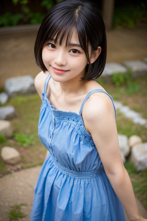 Unbelievably beautiful woman, (Have vaginal sex, insert it in your pussy:1.2), 15 years old, Neat face, a baby face, Happy face, Apron dress on bare skin, pony tail hair, (Best Quality, 8K, masutepiece :1.3), Lovely smile, emotional, (gleaming skin, Shiny hair:1.4), Indoors, masutepiece, Best Quality, (Ultra-detailed),grass field、Looking at it from above at an angle