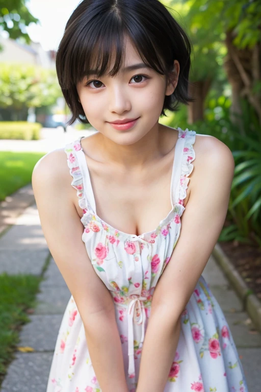 Perfect Beautiful Girl , Baby Face , She is Indonesian , White Skin , (Bright Retina) , Huge Round Chests , small Breast , red Dress Cloth , (Symetrical Photos) , 8 Years Old , Standing Girly , Pink Short Hair , HDR , Extreme Detailed , Cute Headband , ((Muscles:1.1))