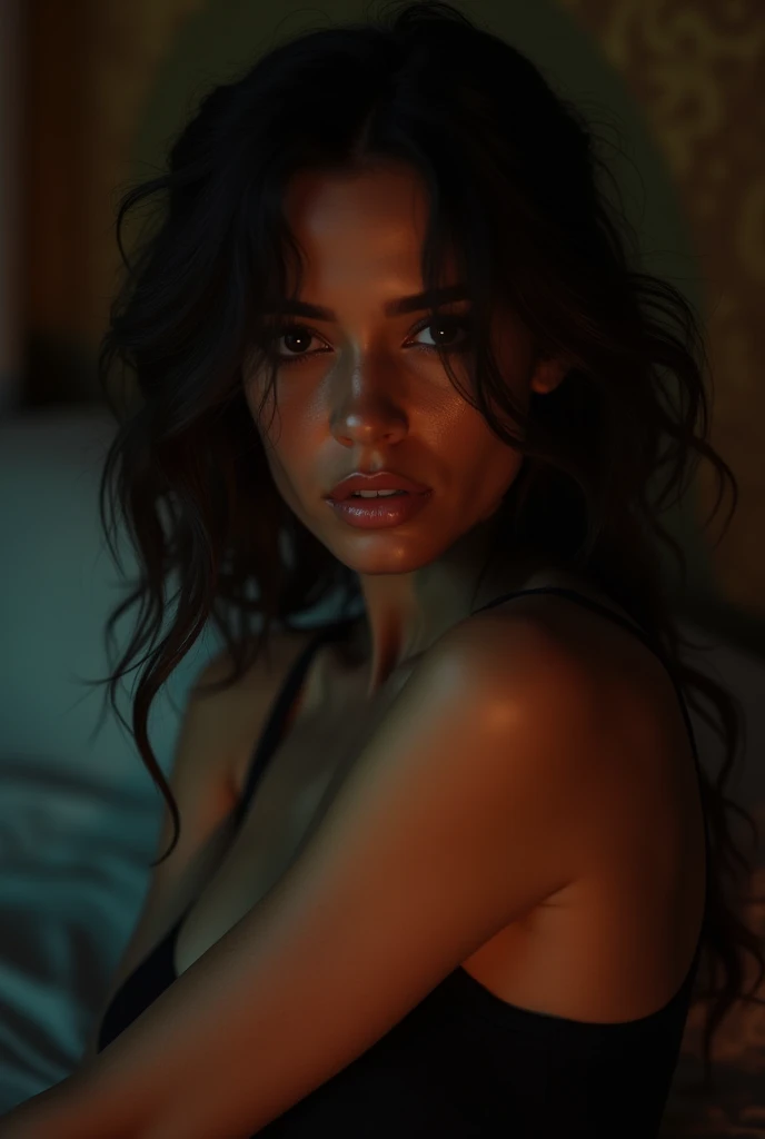 1 woman, Milf, Sexy, depraved and vulgar, vulgar, Dynamic sex position, Dog style, spreading legs, bed, sensual look, slight smile, Artwork, Detailed, Realistic ((Full-pageconcept-art, Project Sheet, 3 dBlender: 1)), depth, many details,  ((extreme hight detail)),(Ultra-detailed),(painting), chiaroscuro, extremely detailed CG unity 8k wallpaper, graceful, brown-hair, hyper real photo of, ((detailed realistic face and eyes)), Cinematic lighting, (modelshoot style), Sunset, (AB_below, At the back:1.4), natutal breasts, an intricate, sharp-focus,