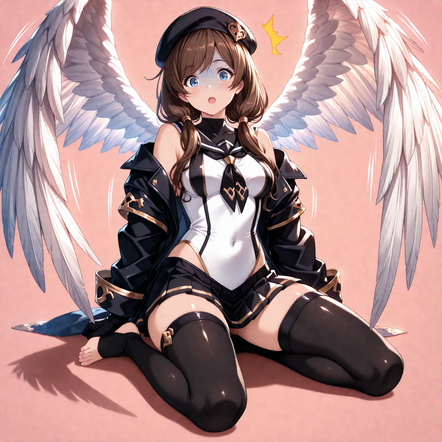(((black delmo uniform, extremely glossy latex)))