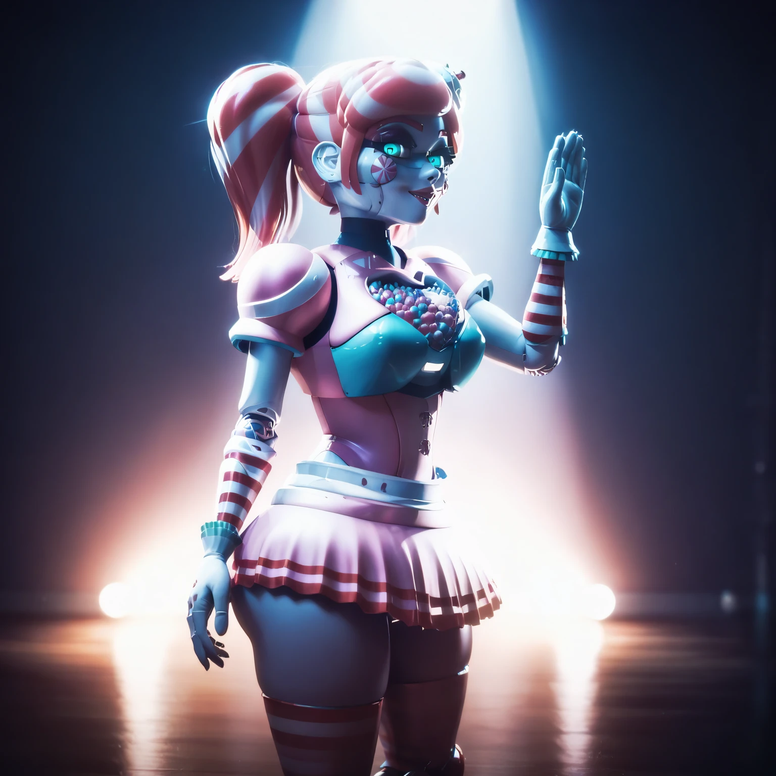 score_9, score_8_up, score_7_up,score_6_up, score_5_up, highly detailed, lighting and shadowing, high res, android, looking at the viewer, spread legs sitting on the chair,
<lora:kandylandPonySdxlv6-100mb:1>