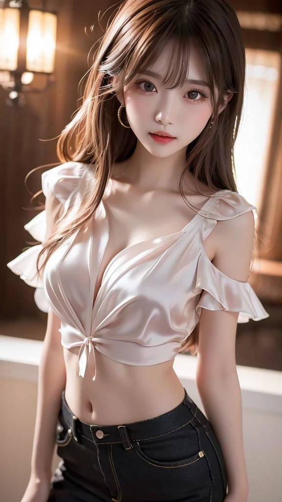 ((masterpiece)), ((best quality)), (ultra-detailed), ((kawaii)), cute, (Lovely), ((sexy)), (device), ((extremely detailed)), 4K, (8k), best quality, (beautiful), realistic, real, look down from above, city, town, a , , alone, , beautiful light brown hair, ((beautiful eyes)), Hips, wearing underpants、sit