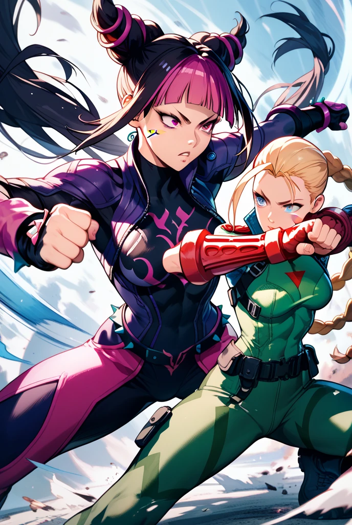 half dragon female with grey skin, with black hair pigtails style, with pink streaks, sharp teeth, biker outfit, dragon tail and dragon horns
