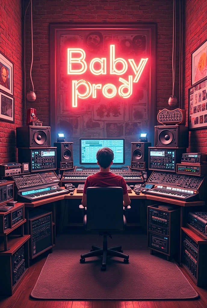 album cover of a kid playing a synthesizer
