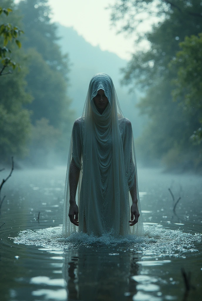 Ghost of a sailor in a lake without his head