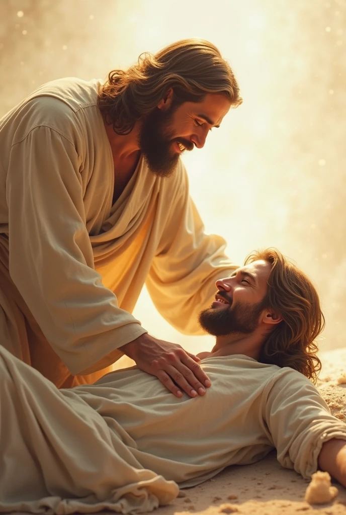 Jesus healing a sick man