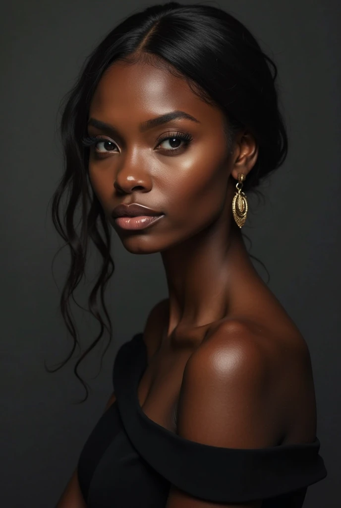 Masterpiece, best quality, 1girl, a close up photo of Ryley Andy, 24 years old, looking at the camera, african coffee, Ultra-HD