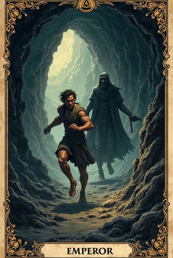 Theron is surrounded by shadows. He watches in horror as a soul is unfairly judged and dragged into the depths of Tartarus by black, flaming chains, while Hades watches impassively.