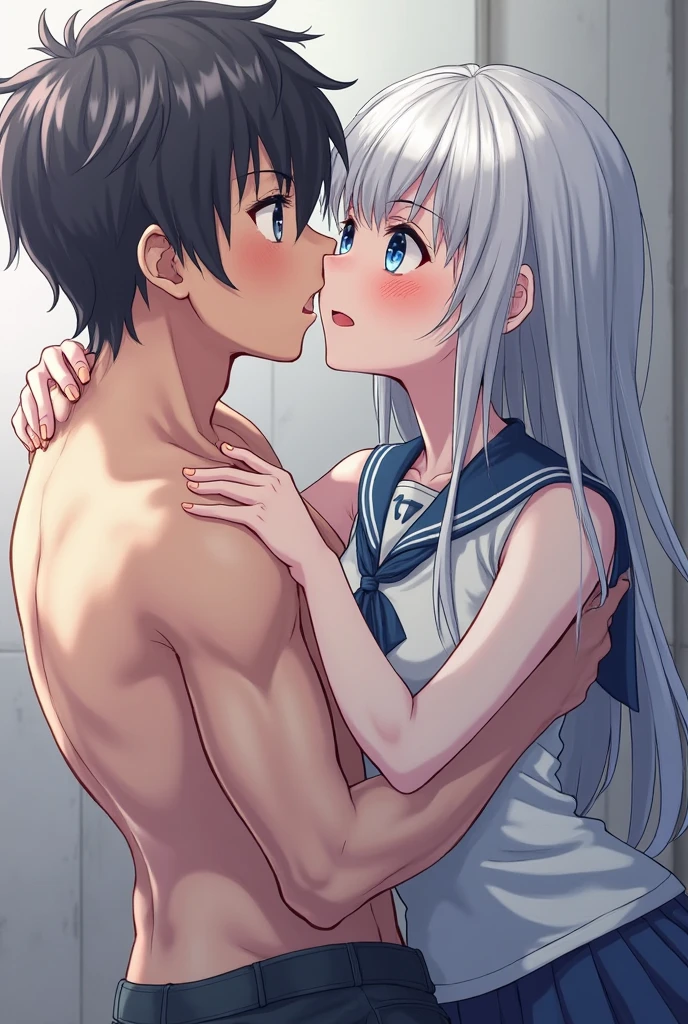 Having sex with a man in the standing shower, see penis, large and long penis, White fluid squirts from the tip of the penis., Embarrassedุ 18, severe, stepsister , Embarrassed, red face, School uniform, Being squeezed by a man, see a man's face, Men 1 Women 1 , Unbuttoning shirt to reveal nipples, View of 2 people, saw many people, very angry, Tsundera, annal sex, annal fuck, sandwich , Standing Doggy, Standing, Wet all over the body., Turn on the shower, Side View, silver-haired, very angry face, Red eyes, panties