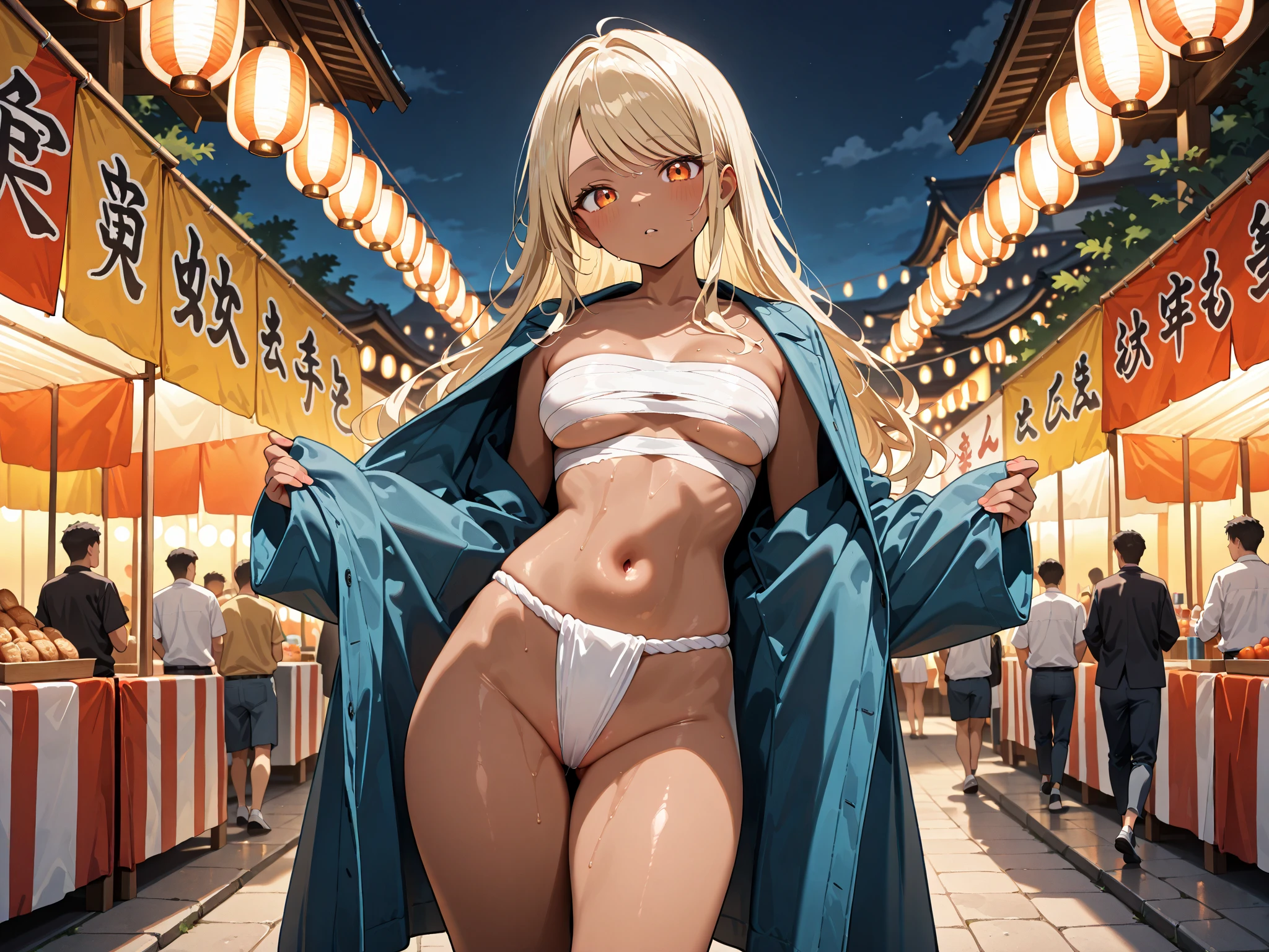 nswf、(((night,真night中))),(whole body),(((Cinema Lighting))),((Perfect Anatomy:1.2,Realistic:1.3,RAW Photos:1.3,masterpiece、highest quality、Ultra - High resolution、High resolution、Highly detailed CG、8k)),((旅館のJapanese-style room))、{{Random pose}},((((Dynamic Pose)))),((Dynamic Angle)),(((Secret Travel)))、((sex))、indoor、1 female,alone,18-year-old、High school girl beautiful girl,Japanese,((Beautiful and graceful face and eyes:1.2,Big beautiful eyes:1.0,)),(Bright Eyes),((Beautiful woman))、((blonde)),Long Hair,(Random hairstyle),Medium Chest,((The body is slim)),Small Head:1.3,skinny,(Brown Skin:1.8),((Oily skin,Glowing Skin,Shiny skin,Sweat:1.4)),(((Kimono 1.8))),{{{Undressing}}},(prostitution),Japanese-style room,((Turn your body forward)),Stick out your crotch、(Detailed depiction of the crotch),break,(((Satin Bra)))、(((satin panties)))、(Shiny bra:2),((Shiny panties:2))、(((Award-winning design underwear))),((((Bra and panties are the same color))))、break,((White underwear:1.5))、(((Underwear with lace)))、(((Luxury Lingerie)))、{{{cum facial}}},{{{cum in mouth}}},{{cum on breasts}},{{{cum on face}}},{{bukkake}},((Vulgarity:1.5))