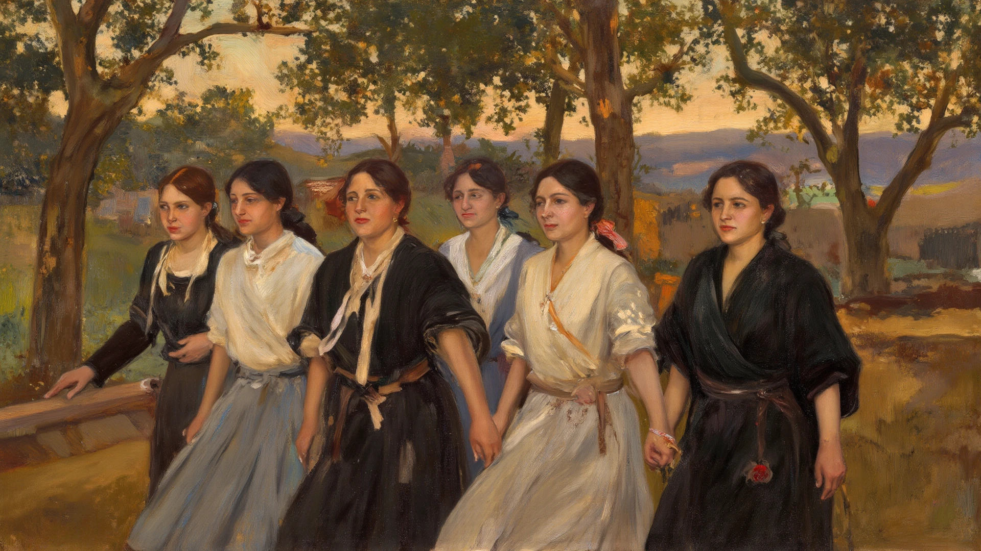 Dance at Alborada in the city of Cádiz in 1875