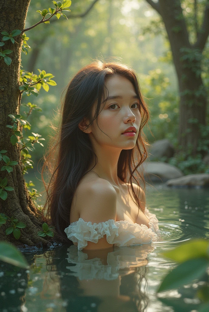 ????、巨乳14歳nightの路地裏,puddle、night、forest
