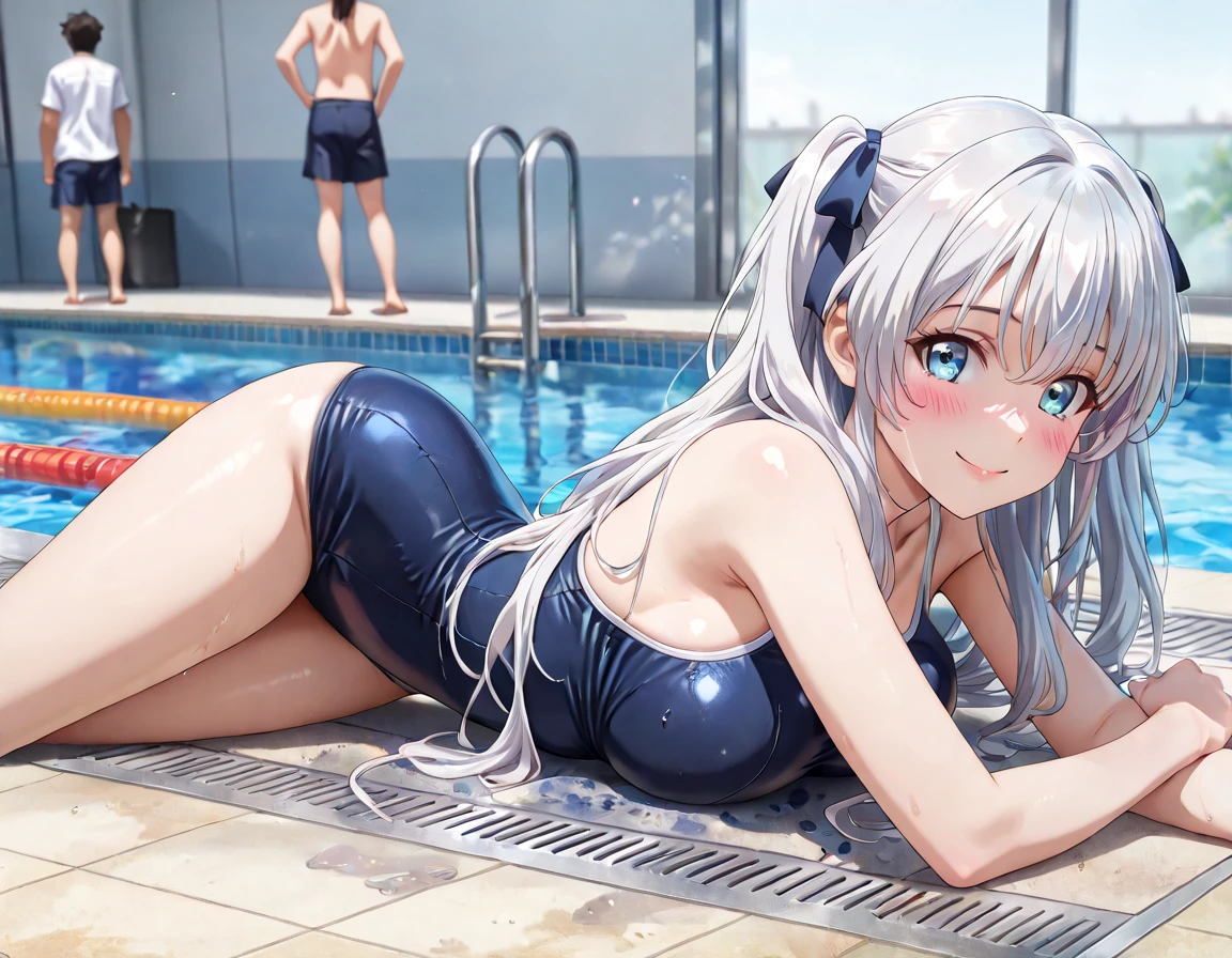
pieces fly、masterpiece、highest quality、Super detailed、High resolution、High resolution、8K portrait、Unity 8k壁紙のHigh resolutionCG、unity 8k wallpaper、cute type little:1.5、upon:1.5、Highly detailed CG unity 8k wallpaper、realistic、real person、cute type little、 portrait photography、shiny skin、High resolution、(18-year-old:1.3)、(1 girl)、beautiful clear eyes、very detailed explanation、delicate face、nice lips、slender body、thin waist、thin legs、(school poolside:1.6)、1 girl, cute type, perfect face, seriously, (blush:1.5),(silver long hair:1.3),(big breasts:1.3), same,(navy blue school swimsuit:1.3),(((nude:1.2))), ((With nipples 1.3)), Detailed description vagina,show vagina,spread legs,spread ,(((Orgasm in the vagina:1.5))),((leaning forward:1.5))
