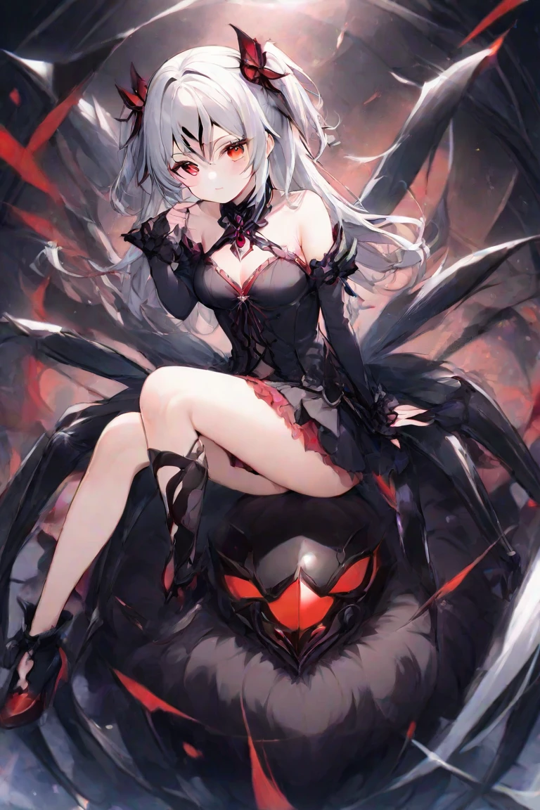 anime girl with a devil's wing and a bloody demon's tail, demon anime girl, beautiful anime catgirl, very beautiful anime cat girl, anime girl with cat ears, anime art wallpaper 8 k, anime girl wearing a black dress, badass anime 8 k, demon girl, cute anime catgirl, anime style 4 k, anime catgirl