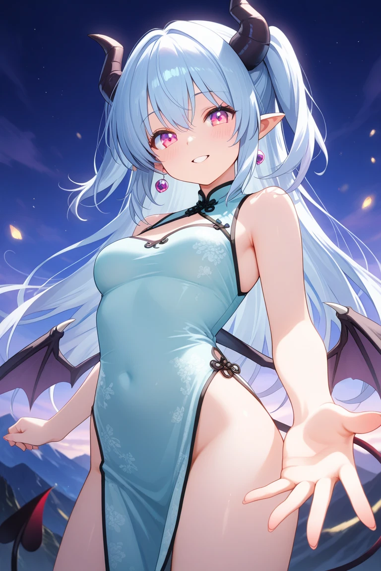 NSFW,Front view,Squatting,Spread legs,lovejuice Dripping from the crotch,Collar, Love hotel room,(Heavy breathing,saliva,blush, sweat, Sweaty and wet all over,Steam,)cum dropping pussy,(Show off your crotch by opening your crotch in a crouching posture,)pov, Looking at Viewer,((1girl,Solo, Long hair, Purple eyes, head fins, Grey Hair, Blue hair, multicolored hair, Small breasts, Blue Dress, Detached sleeves, sleeves past wrists, tiarra,scheiren,))