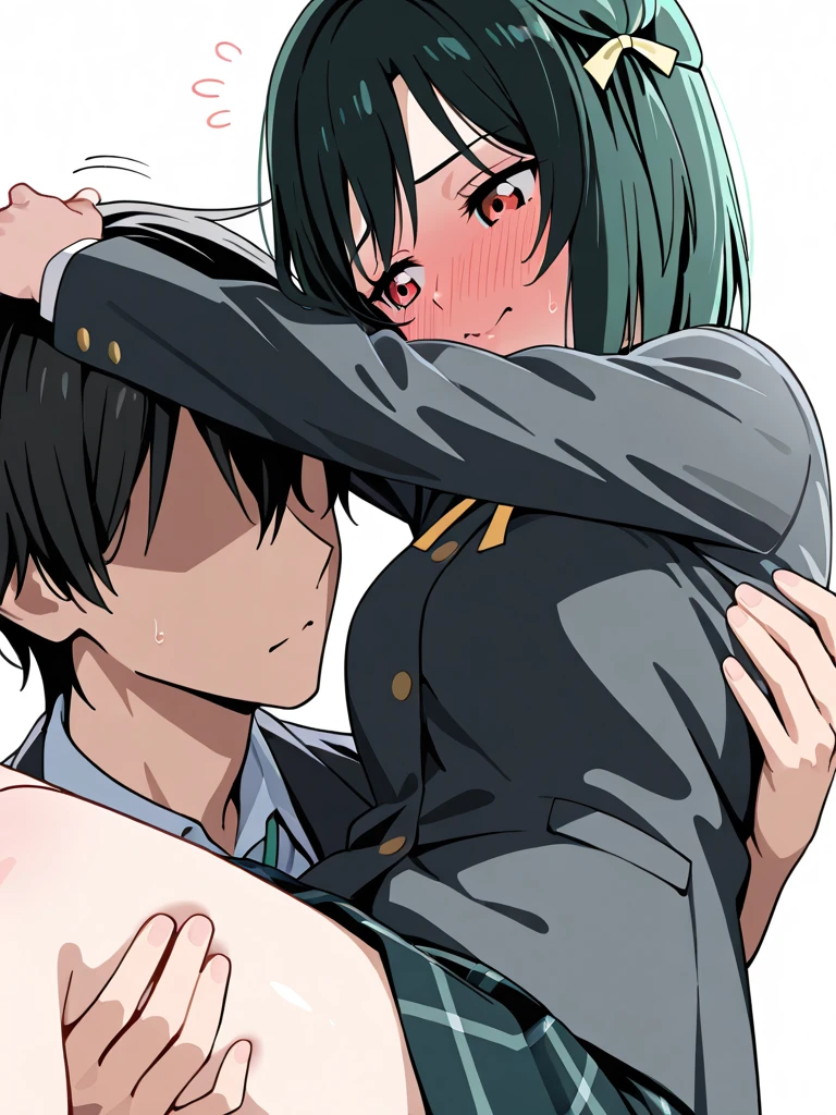 shirase sakuya,Denim shorts,Black thigh-high boots,White shirt with rolled up sleeves,put your hands behind your back,penis,Slender and sexy woman,Cum in mouth,Blowjob,deep throat,in your mouth,A man grabs a woman's head,A man grabs a woman's arm,rape,A lot of semen,Black Hair,short hair,boyish,Cum in mouth,Put it in your mouth,bed,,First Person View,2 males,Used Condoms,