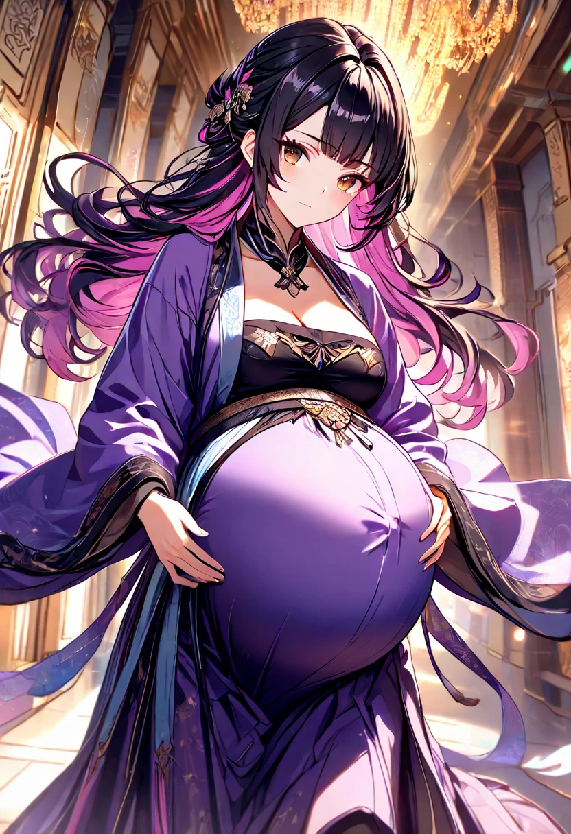 ((anime artstyle)),(Masterpiece),(Best Quality), (Super Detail),((Very Delicate and Beautiful)),Focus on character,Dynamic Angle,Looking at viewer,((Solo)),standing,(((full body))),(((one evil pregnant princess in gorgeous ball gown with voluminous skirt))),detailed face and eyes,((heavily pregnant)),((clenched teeth,blush)),embarrassed,jewel-like eyes,((Very Long voluminous Hair)),gorgeous embroidery and lace,See-through,ornate ruffles,Gorgeous jewelry ornaments,luxury hair ornament,luxury and evil tiara with jewels,(gigantic breasts,Long breasts),full body,(((evil and dark atmosphere))),full body,heavily pregnant,(inside of prison),jeweled evil ball gown,(((gorgeous ball gown with voluminous skirt)))