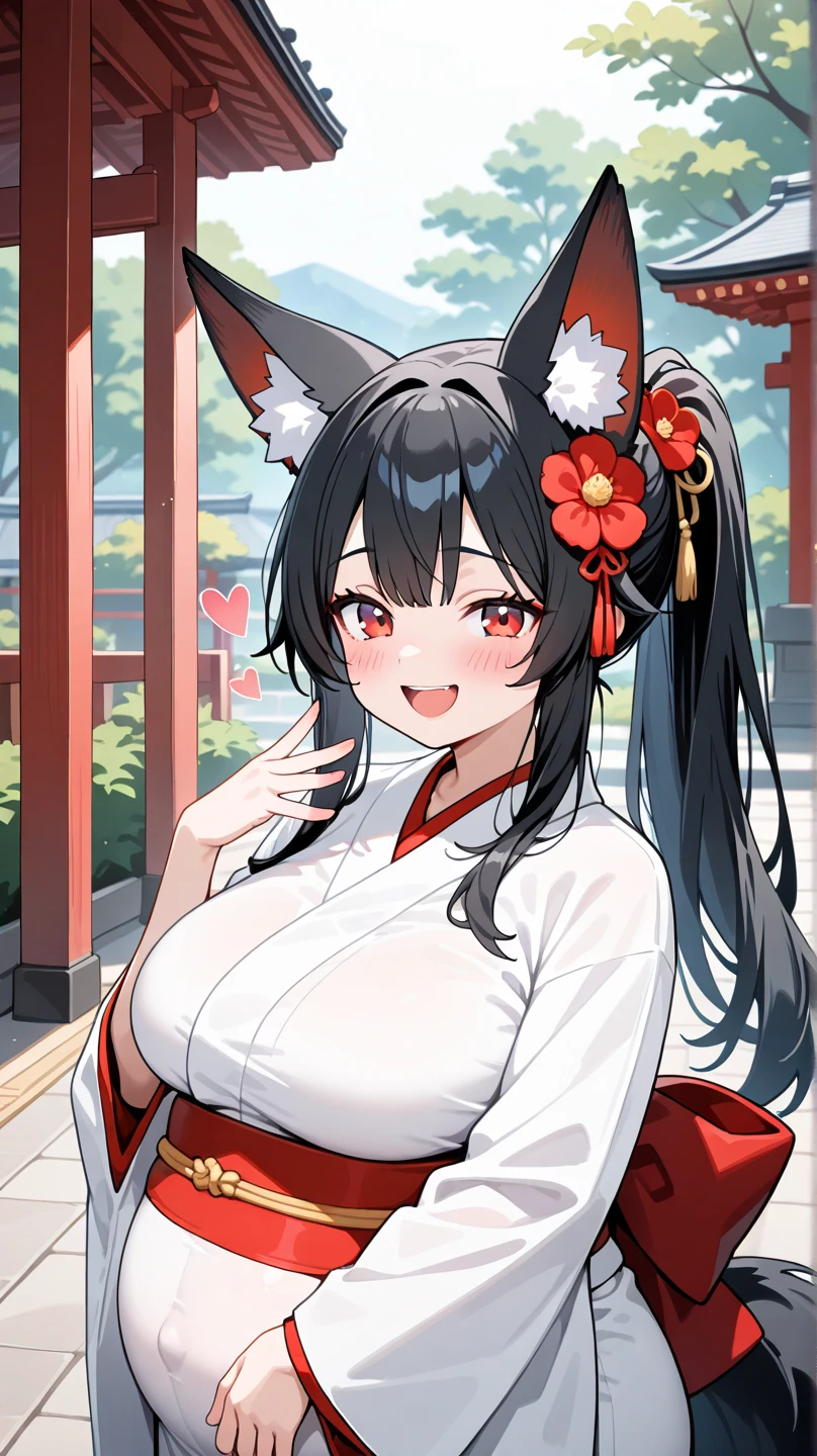 (Masterpiece), (Highest Resolution), (Best Quality), (2 Girls), (Bouquet), (Black Kimono, Big Breasts, Cat Ears, Floral Pattern, Red Eyes, Black Hair, Ponytail), (White Kimono, Big Breasts, Cat Ears, Floral Pattern, Yellow Eyes, White Hair, Twin Tails)