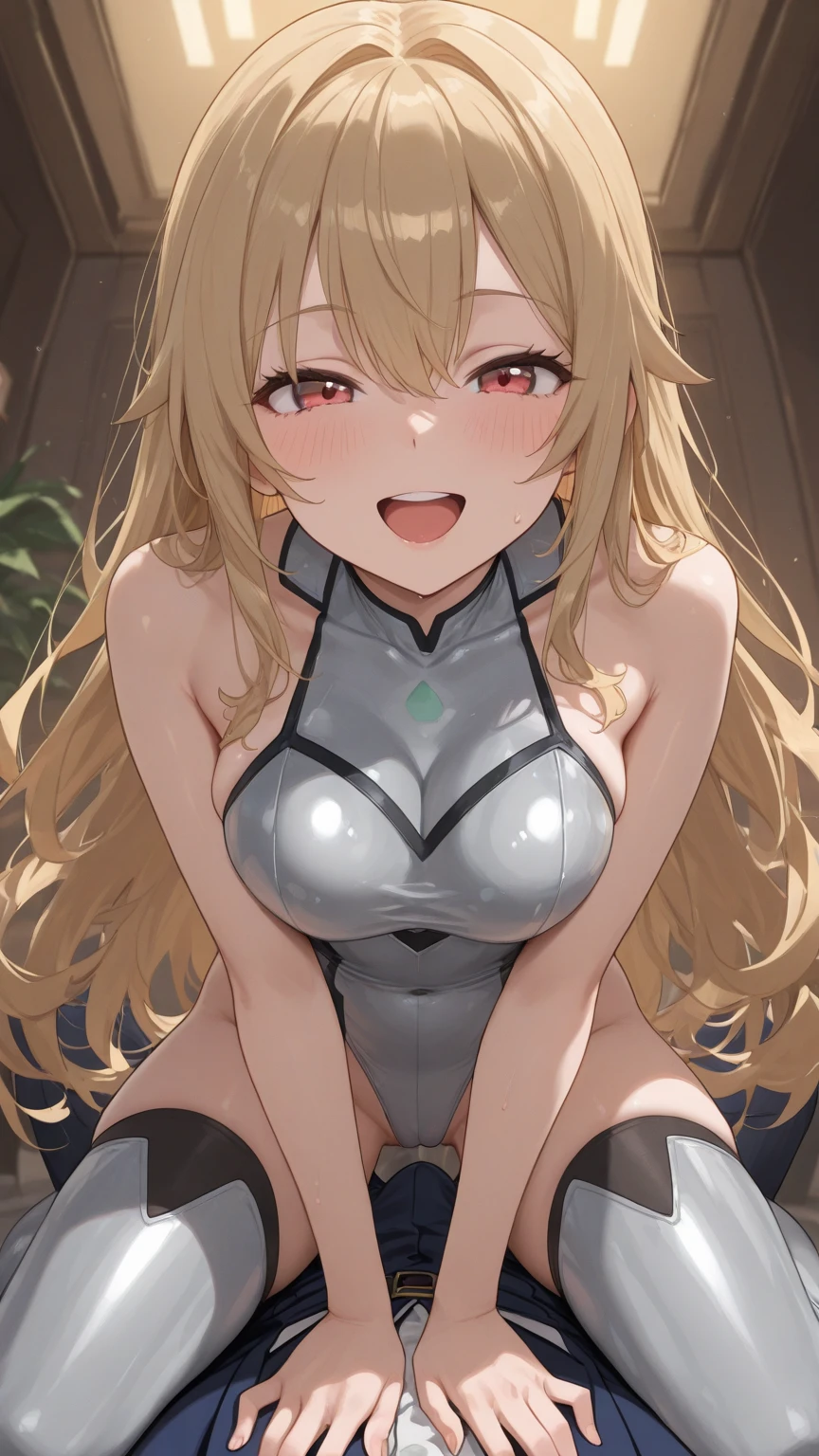 other's hand is put into girl's underwear,plug suit,nipple,see-through plug suit,blush,semen,bukkake,put one's hand inside girl's panties,girl being touched