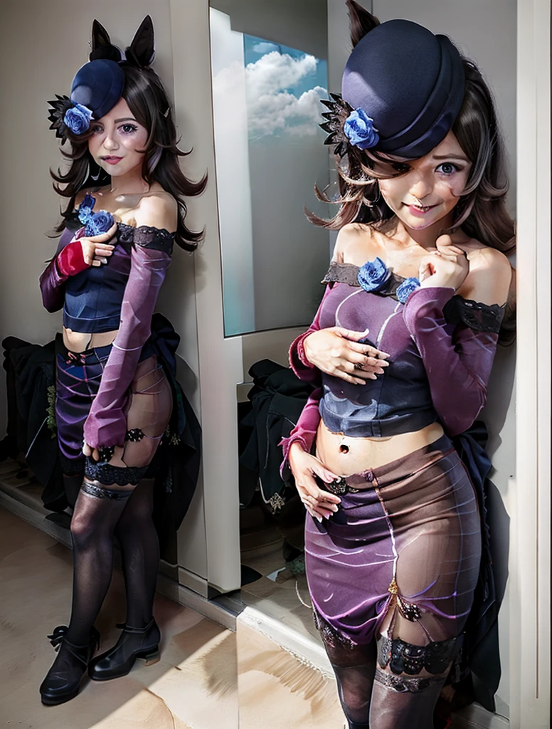 ,(full body:1.5),(((only one girl)):1.4),(view the viewer:1.4),((anatomy correct):1.45),(((dancing in the toilet , Perfectly integrated background))):1.3),(she wears large glasses and Holding bra & pantie in her hand:1.2),(shy:1.15),((red cheongsam's set):1.2),(((((((patterns)))))) ,((thick pantyhose)):1.3),( Uniform high heels leather shoes with bows for female students:1.1),((Long legs and large chest):1.3),((((colorful))):1.4),(Accurate and perfect face:1.3),((black shot):1.2),hyper HD, Ray traching, reflective light, structurally correct, Award-Awarded, high detail, lighten shade contrast, Face lighting ,cinematic lighting, masterpiece, super detailing, high quality, high detail, best quality, 16k,High contrast,