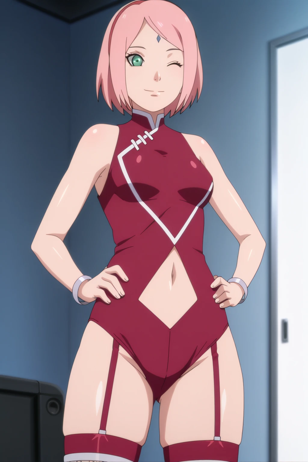 Kobayashi, blushing, frown,  (Bust size very very small.)),  (flat chest:1.2), Posando avergonzada, corruption, magical girl, evil magical girl, Posando