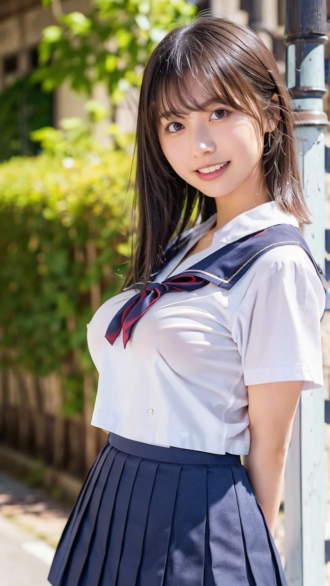 (​masterpiece:2.0), (top-quality:2.0), (sitting naked in the lake:1.5), (Ultra mini skirt extremely small school girl uniform:1.5), (view from the side:1.5), (sexypose:1.5), (blushed face:1.3), (barechested:1.3), (Spilling boobs:1.4), (realistic:1.5), 1 little girl, precise small hands, Embarrassed look, light smile, extremely cute girl, baby face, Clear eyes, Shining eyes, small breast, cleavage of the breast is visible, The buttocks is visible, The crotch is visible, No pubic hair, The beautiful skin, ultra-definition, Top resolution, japan high school student, brown hair