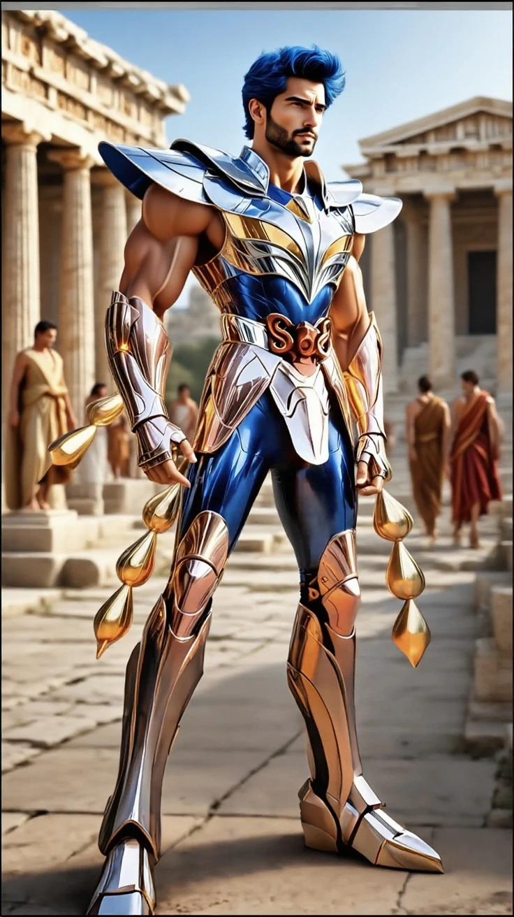 a muscular gladiator wearing a fish-shaped steel helmet dueling in an arena, extremely detailed, hyper-realistic, cinematic lighting, volumetric fog, nudity, dramatic pose
