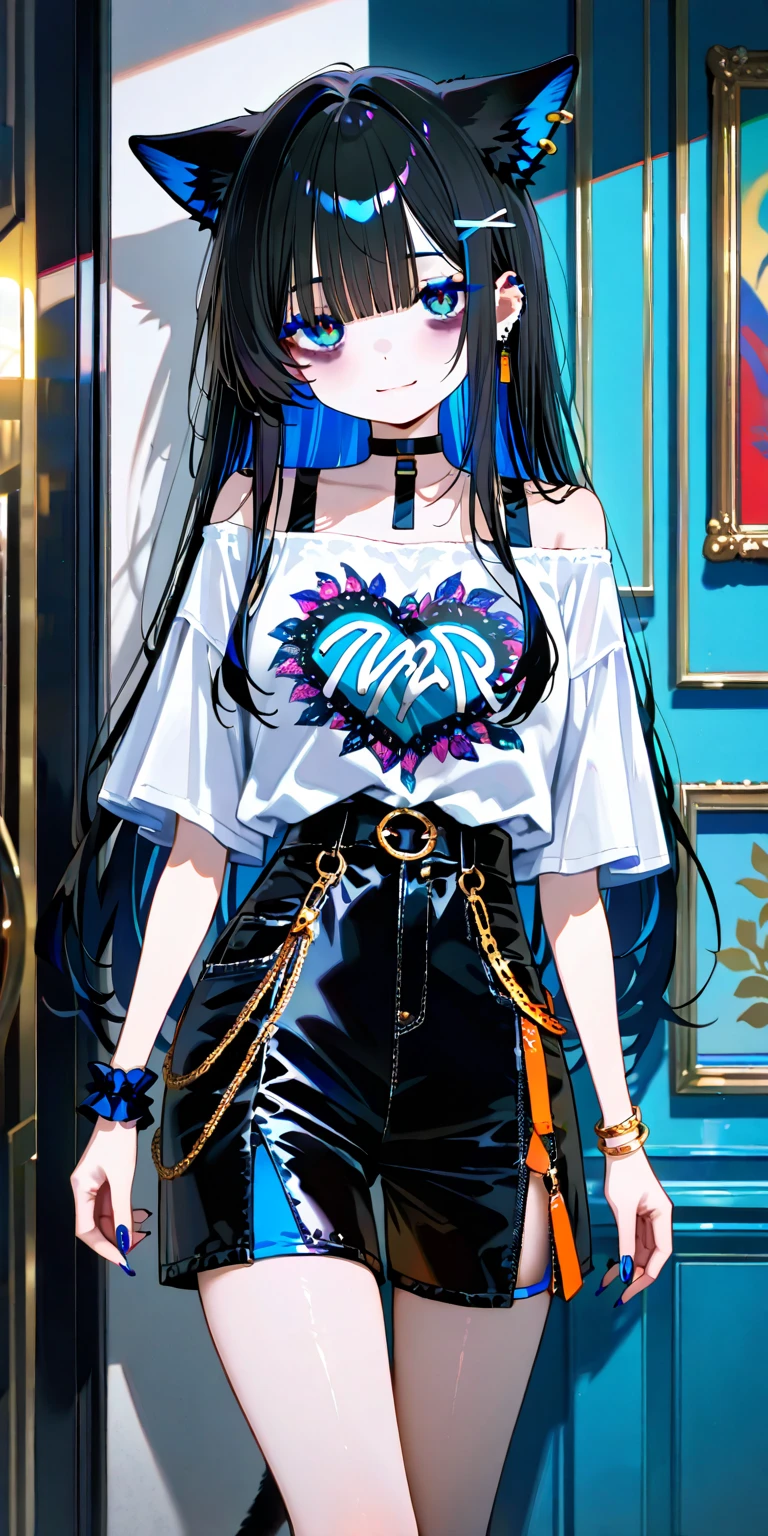 (A visually stunning, intricately designed robotic woman:1.4), (her form a harmonious blend of advanced mechanics and artistry, featuring a polished metallic finish with elegant, fluid lines), (captivating, lifelike features gently illuminated by internal light sources, creating a mesmerizing, ethereal appearance) (with extremely long flowing Midnight Blue Deep hair, wires showing, wearing Cute ghost print sweatshirt with velvet bell-bottoms:1.2), (battle amidst a field of giant otherworldly crystals reflecting and refracting light:1.3) UHD, 4k, anime, highly detailed face, (<lora:KawaiiTechXL-0000016:0.8> kawaiitech, img:1.3), (action packed:1.3)