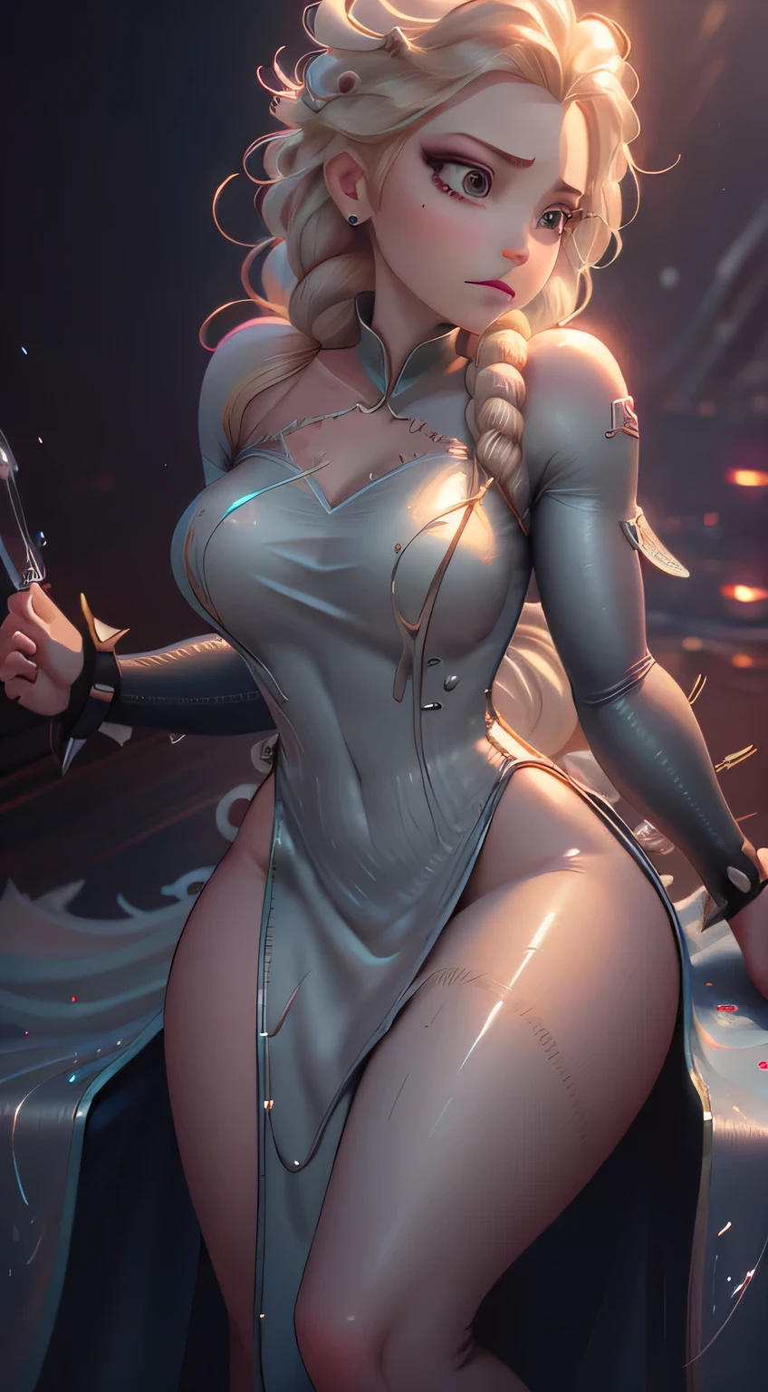 The woman's ass is facing the screen，Back view，Silvery hair，pink back ground，Cock your ass，Raised sexy，big assa，busty figure，Close-up Shot Shot，swim wears，dampness，White liquid，best qualtiy，Red-faced，White gloves，Black skin，sun light，Full of charm，desire tattoo，Sexy tattoos，look from down，High gloss，ssmile，Full of charm，clothes 99%The kinky is exposed，Miss Nobility，Huge ass